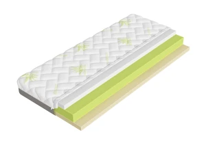 FITTED 70x200 medium-firm 13 cm aloe mattress with visco foam Lano Furniture