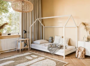 LUCKY 90x200 white children's house bed Lano Furniture