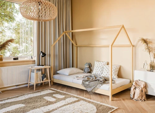 LUCKY 90x200 unfinished wood children's house bed Lano Furniture