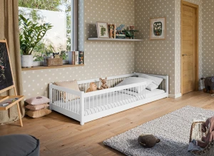PEDRO 90x200 white Montessori floor bed for children Lano Furniture