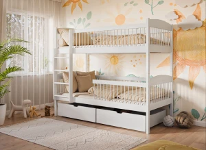 LUNA 90x200 white bunk bed Lano Furniture