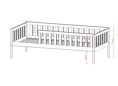 ADA 80x180 cashmere children's bed Lano Furniture