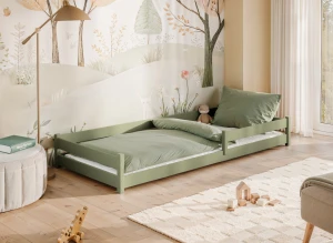 ALIS 90x200 olive green Montessori floor children's bed Lano Furniture