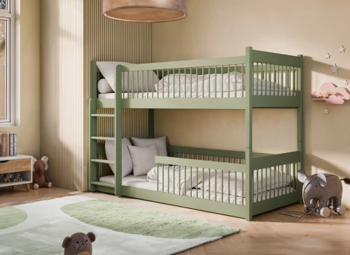 BOSTON 90x200 olive green bunk bed Lano Furniture