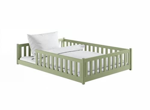 MATI 140x200 olive green Montessori floor bed for children Lano Furniture