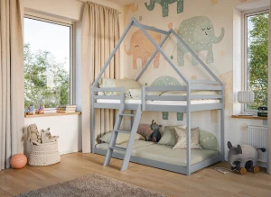 SWEET 90x200 grey house bunk bed Lano Furniture