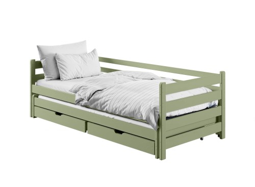 HABI 90x200 olive green double pull-out bed Lano Furniture
