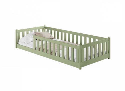 BELLA 90x190 olive green Montessori floor children's bed Lano Furniture