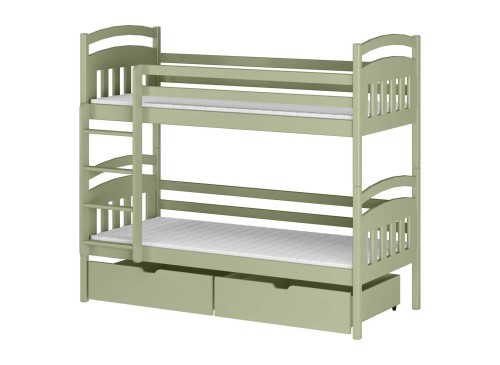 GABI 80x200 olive green bunk bed Lano Furniture