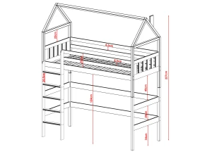 GLORIA 90x180 cashmere single high sleeper bed Lano Furniture