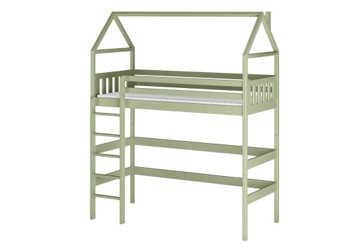 GLORIA 90x180 olive green single high sleeper bed Lano Furniture