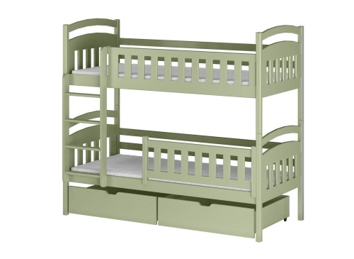 IGNAŚ 90x180 olive green bunk bed Lano Furniture