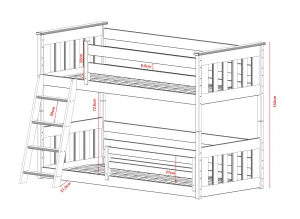 KEVIN 80x160 olive green bunk bed Lano Furniture