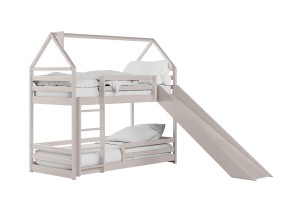 PLAY 80x200 cashmere bunk bed with slide Lano Furniture