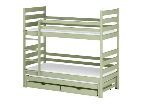 TOMI 90x200 olive green bunk bed Lano Furniture
