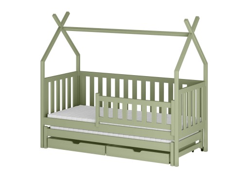 TYTUS 90x180 olive green double trundle tipi bed Lano Furniture