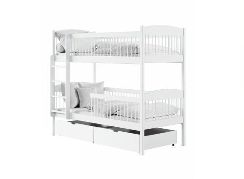 LUNA 90x200 white bunk bed Lano Furniture