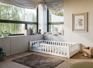 BELLA 80x180 unfinished wood children's bed cot Lano Furniture