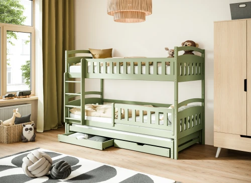 BLANKA 90x180 olive green bunk bed Lano Furniture