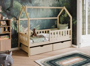 NATAN 80x190 pine children's house bed Lano Furniture