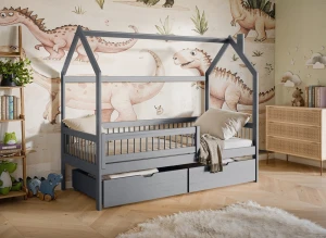 OSKAR 80x190 grey house bed Lano Furniture