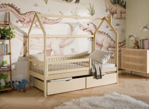 OSKAR 80x190 pine house bed Lano Furniture
