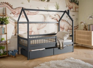 OSKAR 80x190 graphite house bed Lano Furniture