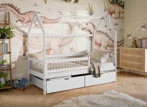 OSKAR 80x200 white house bed Lano Furniture