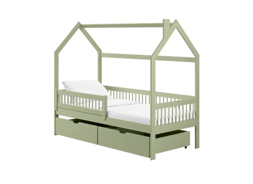 OSKAR 80x200 olive green house bed Lano Furniture