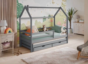 DANEK 80x170 grey children's house bed Lano Furniture