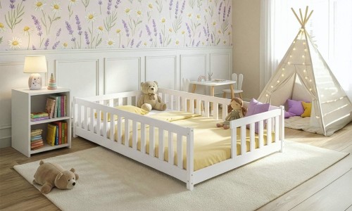 LEVI 140x200 white single children's bed Lano Furniture