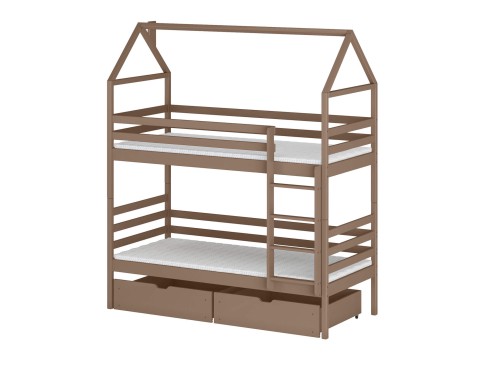 ALEX 90x180 milk chocolate bunk bed Lano Furniture