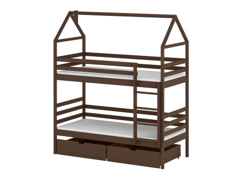 ALEX 90x200 dark chocolate bunk bed Lano Furniture