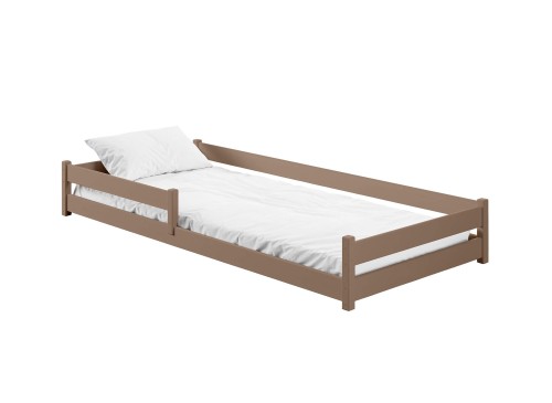 ALIS 80x160 milk chocolate Montessori floor bed for children Lano Furniture