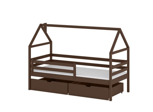 ARON 80x170 dark chocolate single children's bed Lano Furniture