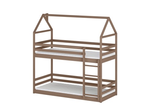 AXEL 80x200 milk chocolate bunk bed house Lano Furniture