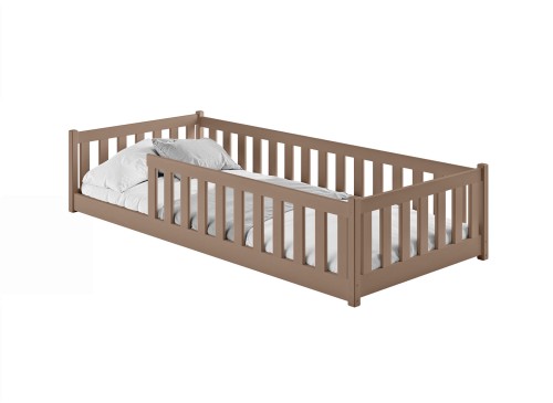 BELLA 90x200 milk chocolate Montessori floor bed for children Lano Furniture