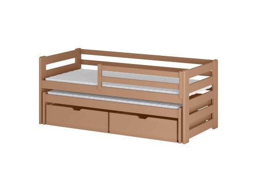 SENSO 90x200 cinnamon double trundle bed Lano Furniture