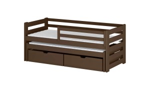 SENSO 80x190 dark chocolate double trundle bed Lano Furniture