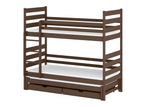 TOMI 80x170 dark chocolate bunk bed Lano Furniture