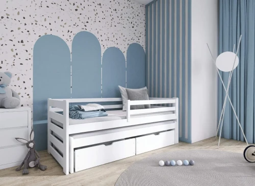 SENSO 80x180 white double trundle bed Lano Furniture