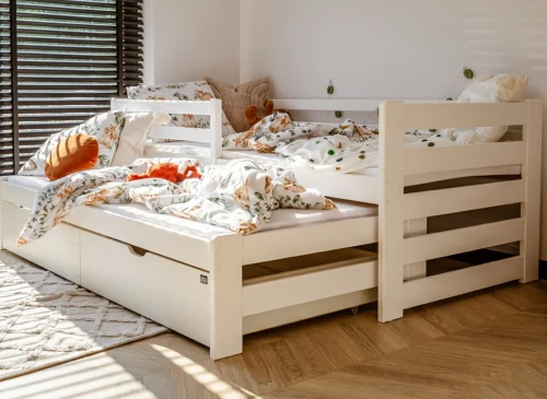 SENSO 80x180 white double trundle bed Lano Furniture