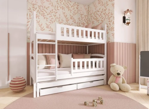 BLANKA 80x180 white bunk bed Lano Furniture
