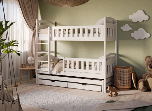 BLANKA 90x200 white bunk bed Lano Furniture