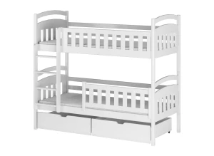IGNAŚ 90x200 white bunk bed Lano Furniture