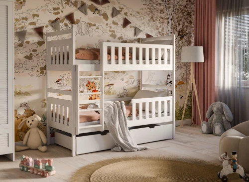 MONIKA 90x200 white bunk bed Lano Furniture