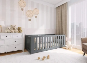 CONCEPT 80x160 grey montessori floor cot bed Lano Furniture