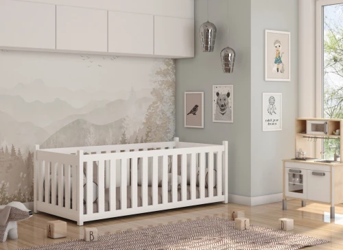 CONCEPT 80x160 pine montessori floor cot bed Lano Furniture