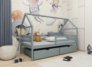 ARON 80x170 grey children's bed Lano Furniture