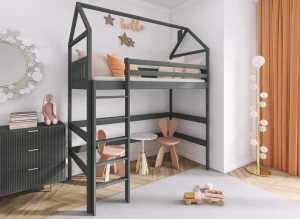 GLORIA 80x170 graphite loft bed Lano Furniture